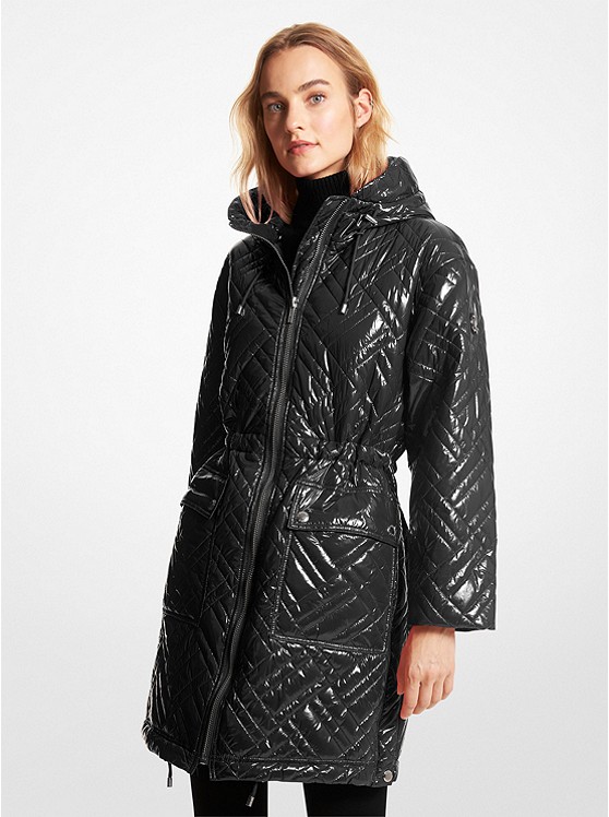 MICHAEL Michael Kors Quilted Cire Nylon Puffer Coat