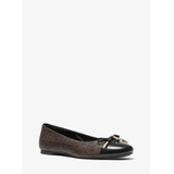MICHAEL Michael Kors Melody Logo and Leather Ballet Flat
