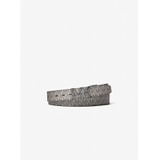 Michael Kors Mens Reversible Logo and Faux Leather Belt
