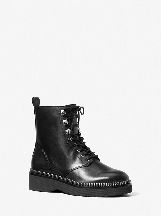 MICHAEL Michael Kors Haskell Leather Combat Boot
