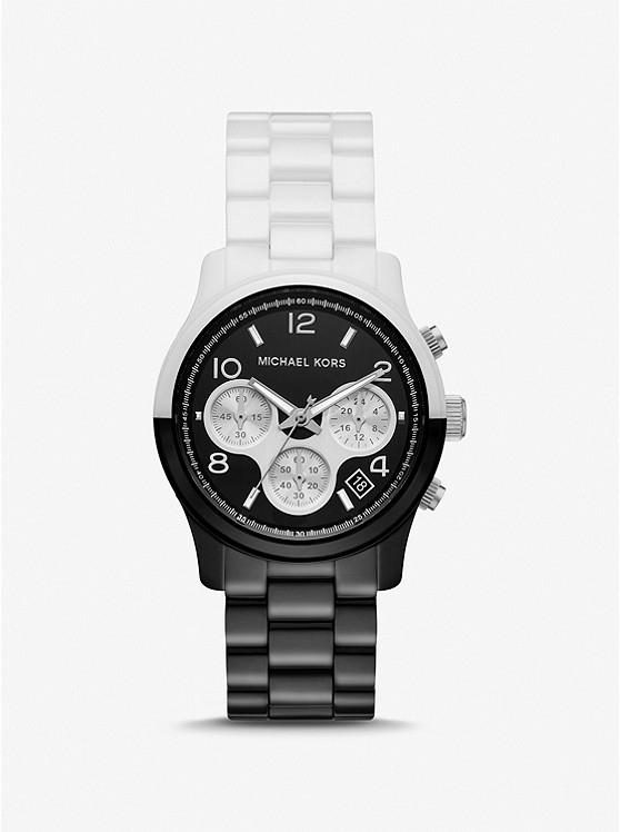 Michael Kors Runway Two-Tone Ceramic Watch