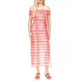 Womens Shibori Stripes Maxi Dress