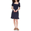 MICHAEL Michael Kors Smocked Mini Short Sleeve Dress