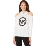 MICHAEL Michael Kors MK Logo Cold-Shoulder Hoodie