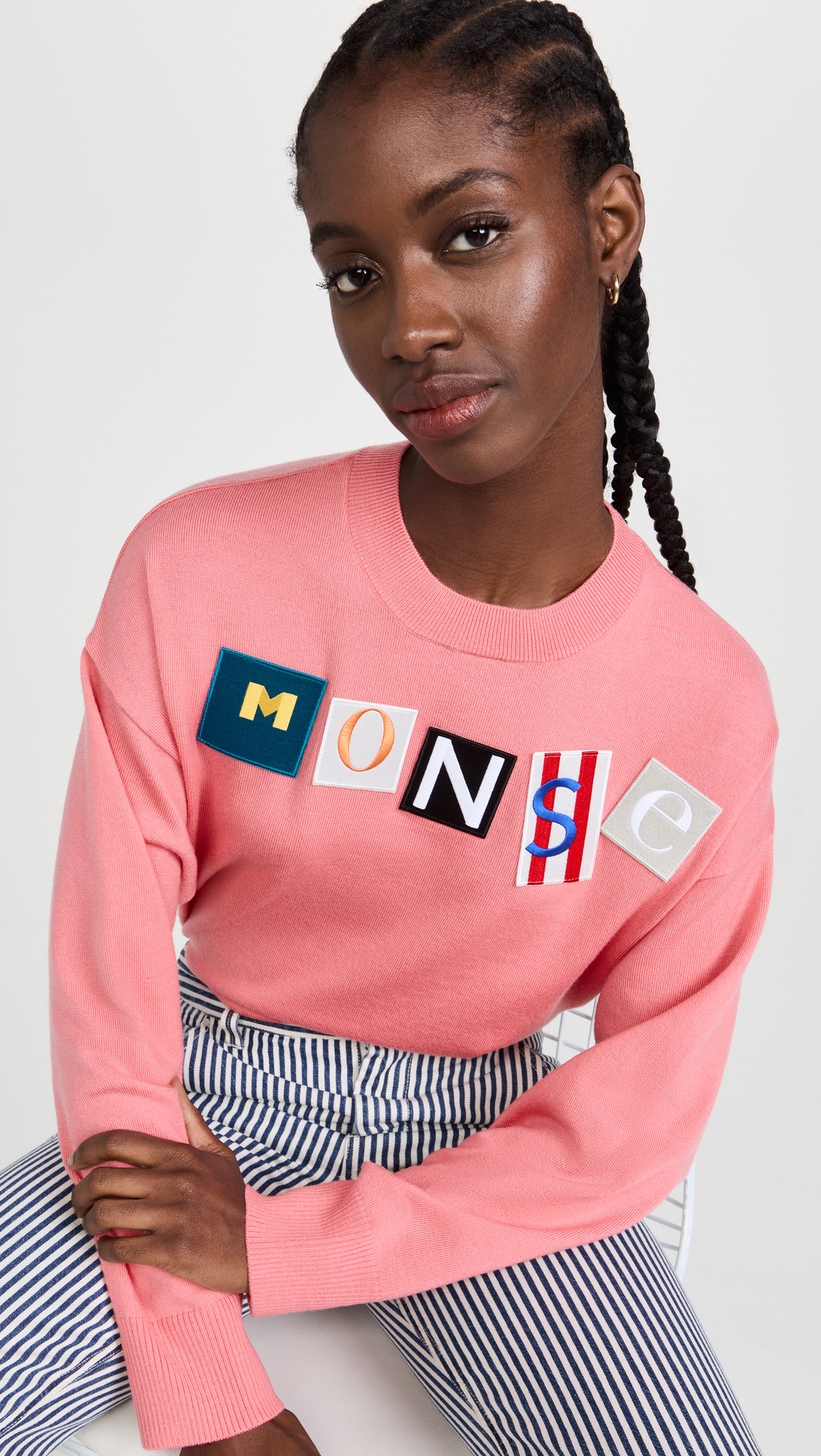 Monse Ransom Letters Pullover Sweater