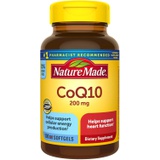 Nature Made CoQ10 200 mg, Dietary Supplement for Heart Health and Cellular Energy Production, 100 Softgels, 100 Day Supply