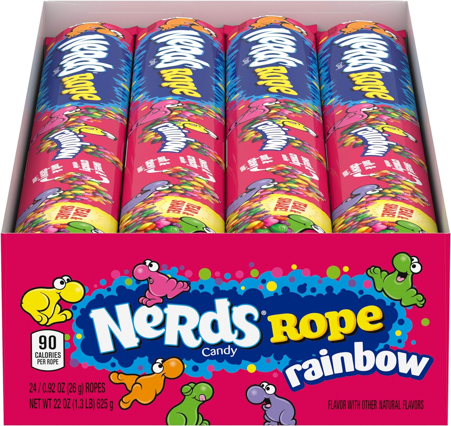  Nerds Rope Rainbow Candy, 0.92 Ounce Package, 24 Count, Pack of 1
