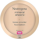 Neutrogena Mineral Sheers Lightweight Loose Powder Makeup Foundation with Vitamins A, C, & E, Sheer to Medium Buildable Coverage, Skin Tone Enhancer, Face Redness Reducer, Natural