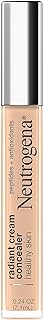 Neutrogena Healthy Skin Radiant Brightening Cream Concealer with Peptides & Vitamin E Antioxidant, Lightweight Perfecting Concealer Cream, Non-Comedogenic, Ecru Light 02 with cool