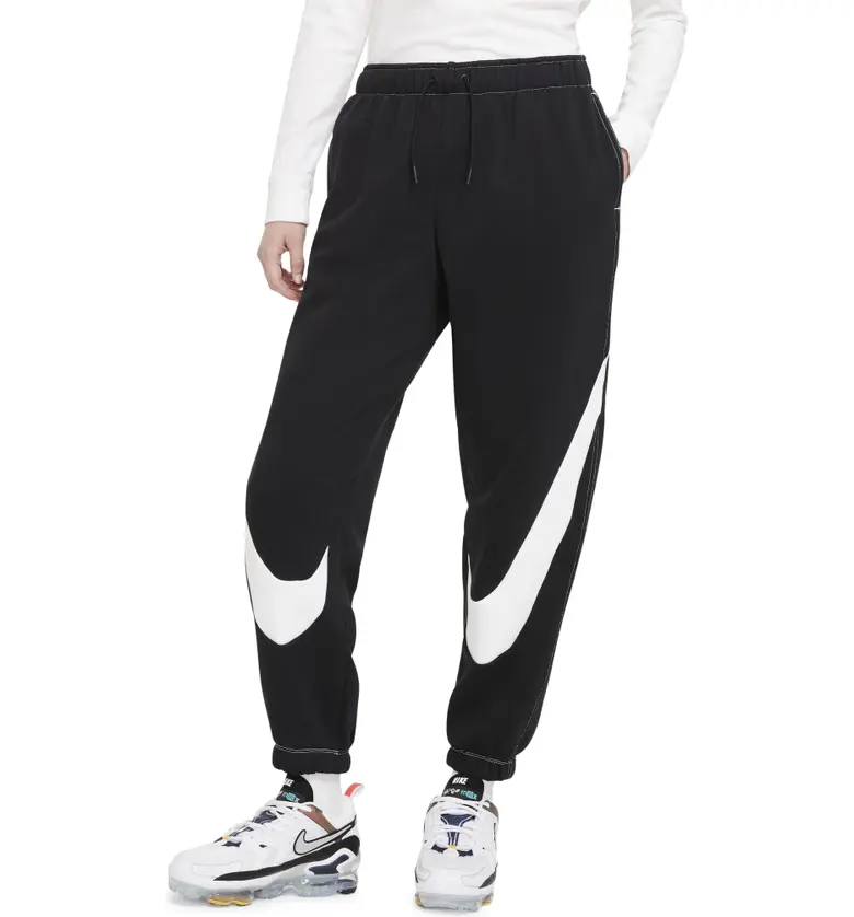 나이키 Nike Sportswear Easy Fleece Joggers_BLACK/ WHITE/ WHITE