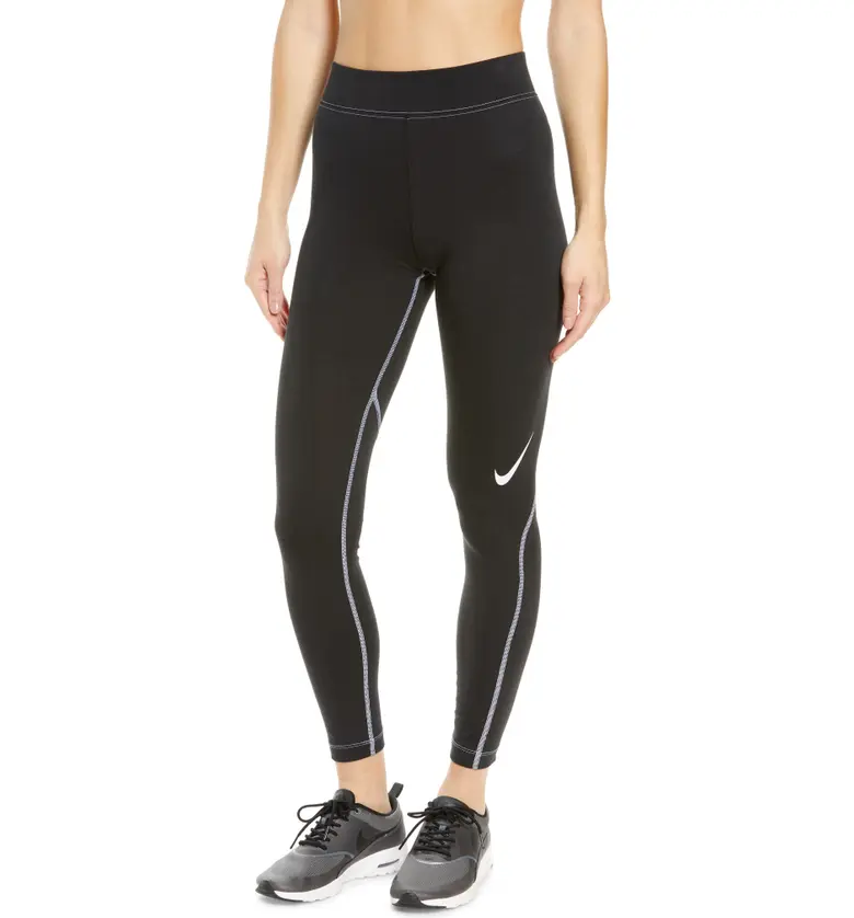 Nike Sportswear Swoosh GX High Waist Leggings_BLACK/ WHITE/ WHITE