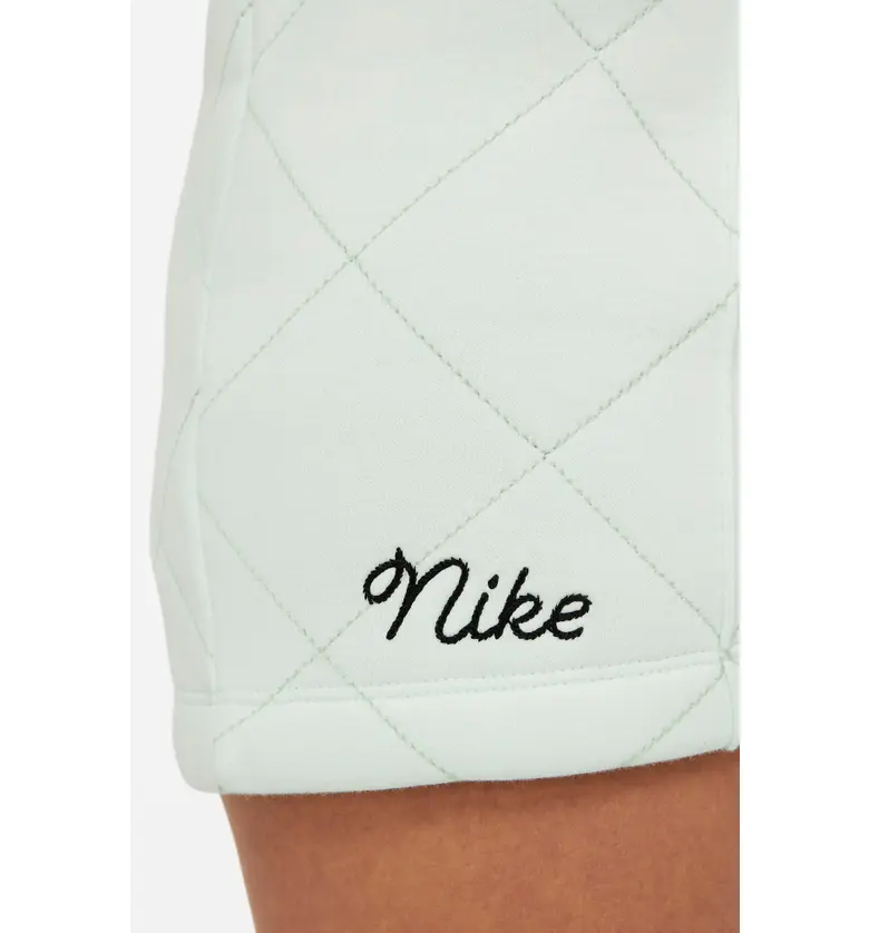 나이키 Nike Sportswear Quilted Fleece Shorts_BARELY GREEN/ BLACK/ BLACK