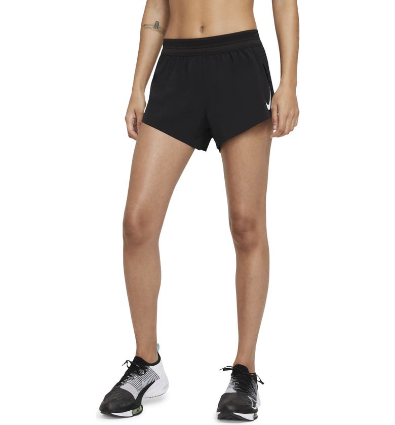 Nike AeroSwift Running Shorts_BLACK/ WHITE