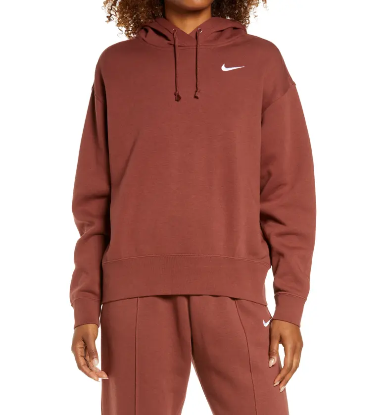 Nike Sportswear Fleece Hoodie_DARK PONY/ WHITE