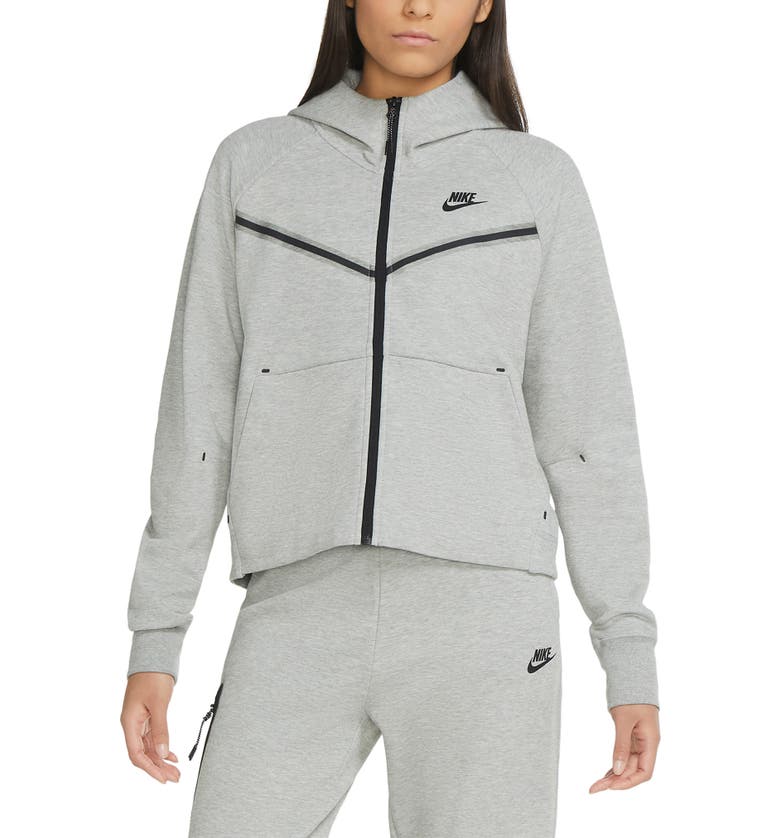 Nike Sportswear Tech Fleece Windrunner Zip Hoodie_DARK GREY HEATHER/ BLACK