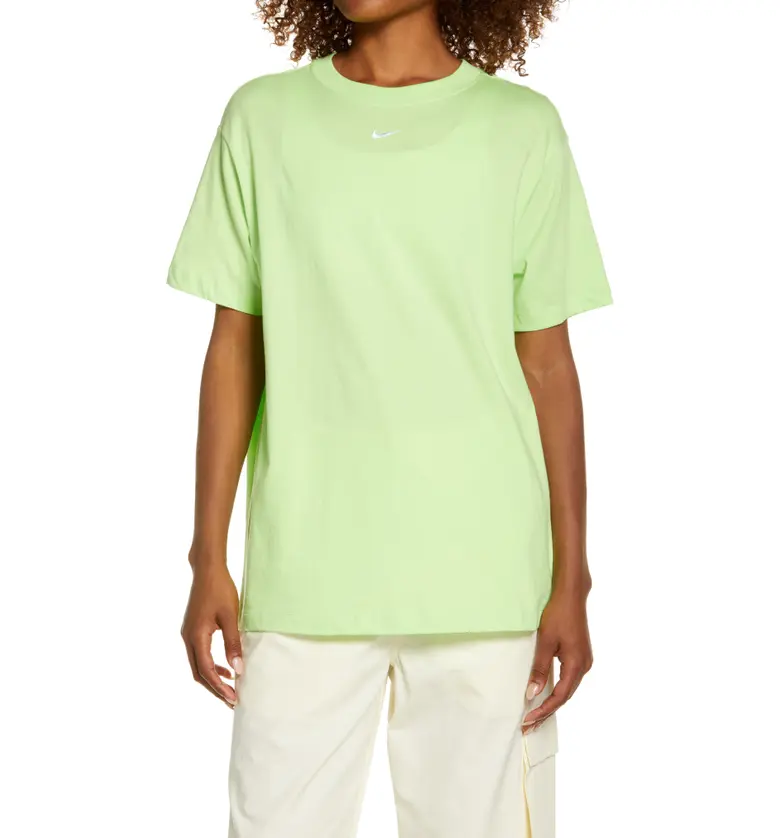 Nike Essential Embroidered Swoosh Cotton T-Shirt_KEY LIME/ WHITE