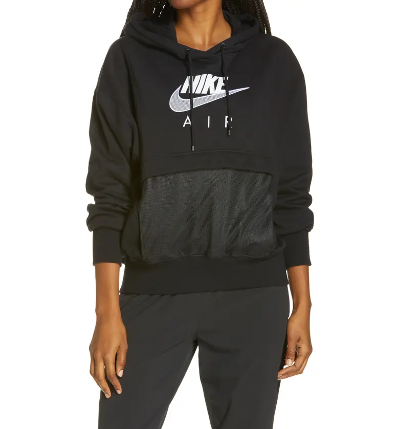Nike Sportswear Air Hoodie_BLACK/ WHITE