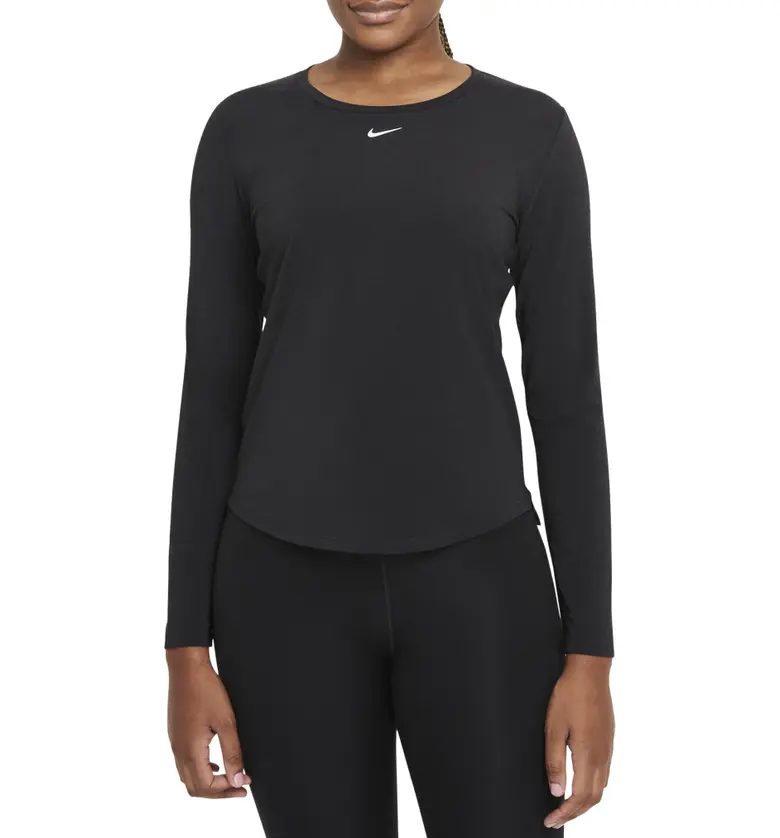 Nike One Luxe Dri-FIT Long Sleeve Top_BLACK