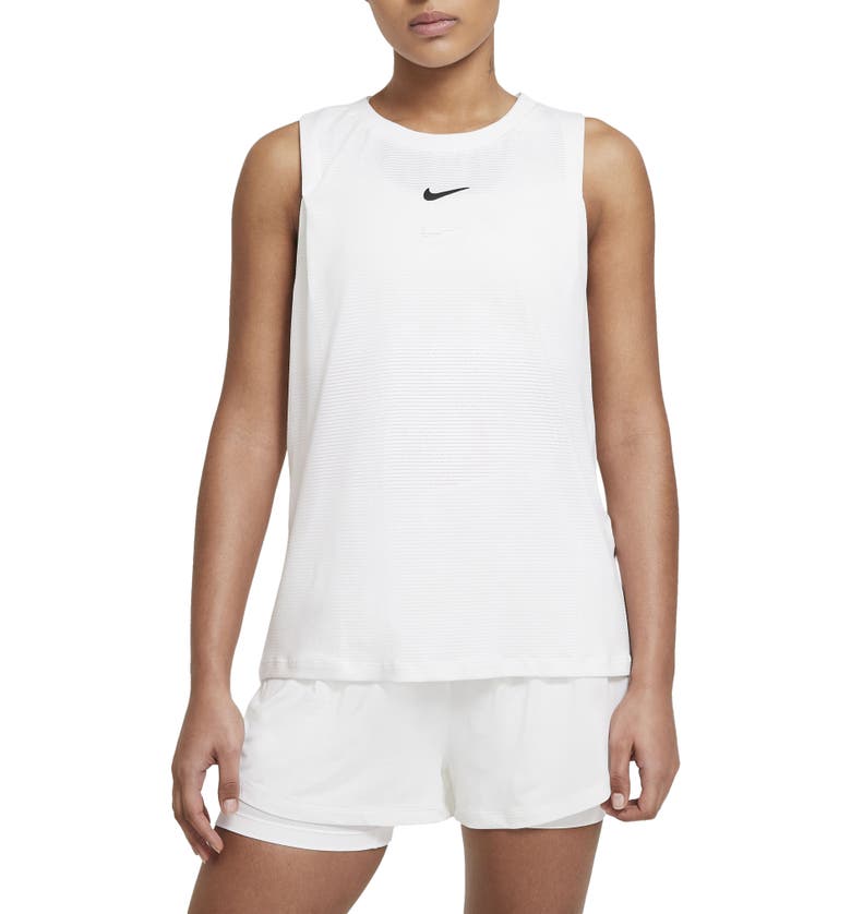 Nike NikeCourt Advantage Tennis Tank_WHITE/ WHITE/ BLACK