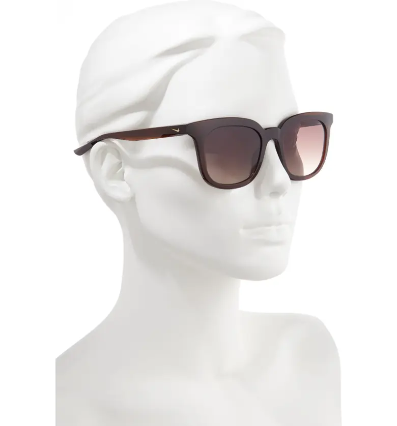 나이키 Nike Myriad 52mm Square Sunglasses_BURGUNDY/ GRADIENT BROWN