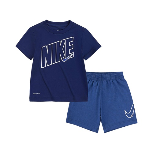 나이키 Nike Kids Dri-FIT Graphic T-Shirt and Shorts Two-Piece Set (Toddler)