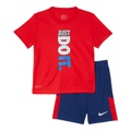 Nike Kids Just Do It Graphic T-Shirt and Shorts Two-Piece Set (Toddler)
