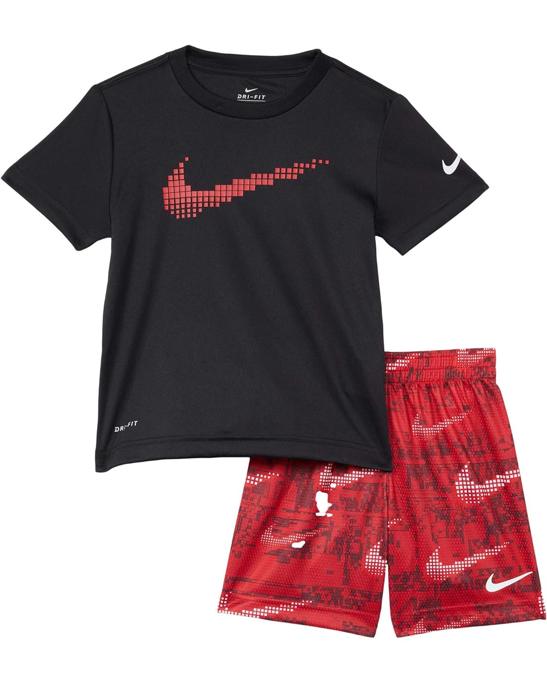 나이키 Nike Kids Dri-FIT Dominate Graphic T-Shirt and Shorts Two-Piece Set (Toddler)