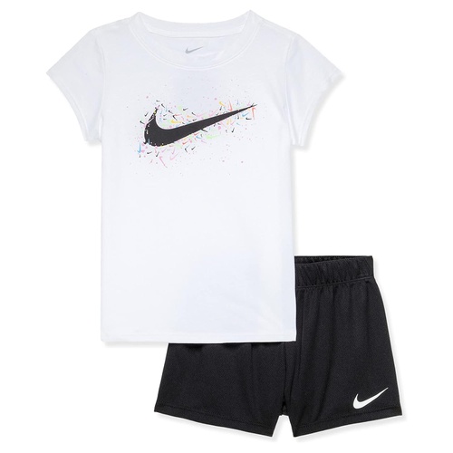 나이키 Nike Kids Swoosh Pop Tee and Mesh Shorts Set (Little Kids)