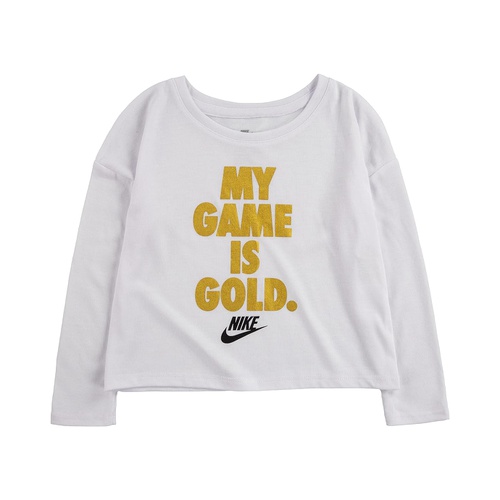 나이키 Nike Kids My Game Is Gold Long Sleeve Tee (Toddler)
