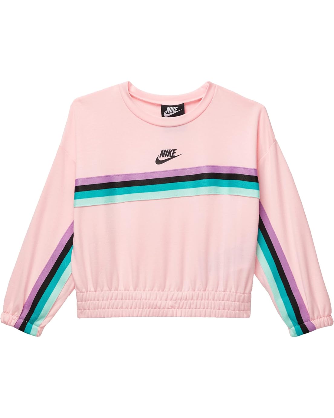 나이키 Nike Kids Striped Crew Neck Sweatshirt (Toddler)