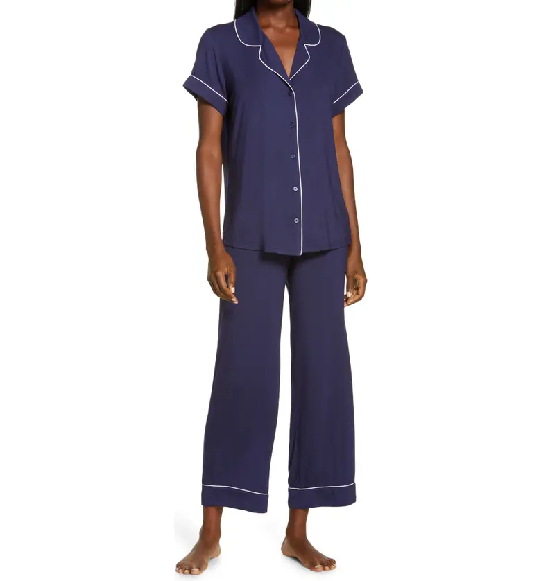 Nordstrom Moonlight Crop Pajamas_NAVY PEACOAT
