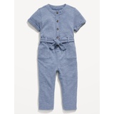 Short-Sleeve Utility Jumpsuit for Baby