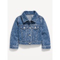 Printed Cropped Trucker Jean Jacket for Toddler Girls