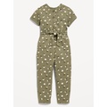 One-Piece Tie-Front Jumpsuit for Toddler Girls