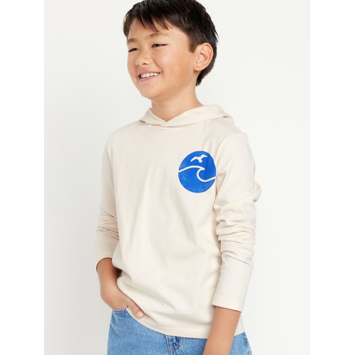 올드네이비 Long-Sleeve Jersey-Knit Graphic Hooded T-Shirt for Boys