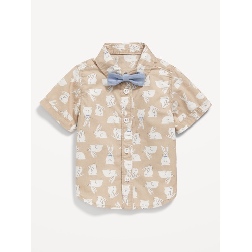 올드네이비 Printed Poplin Shirt & Bow-Tie Set for Baby