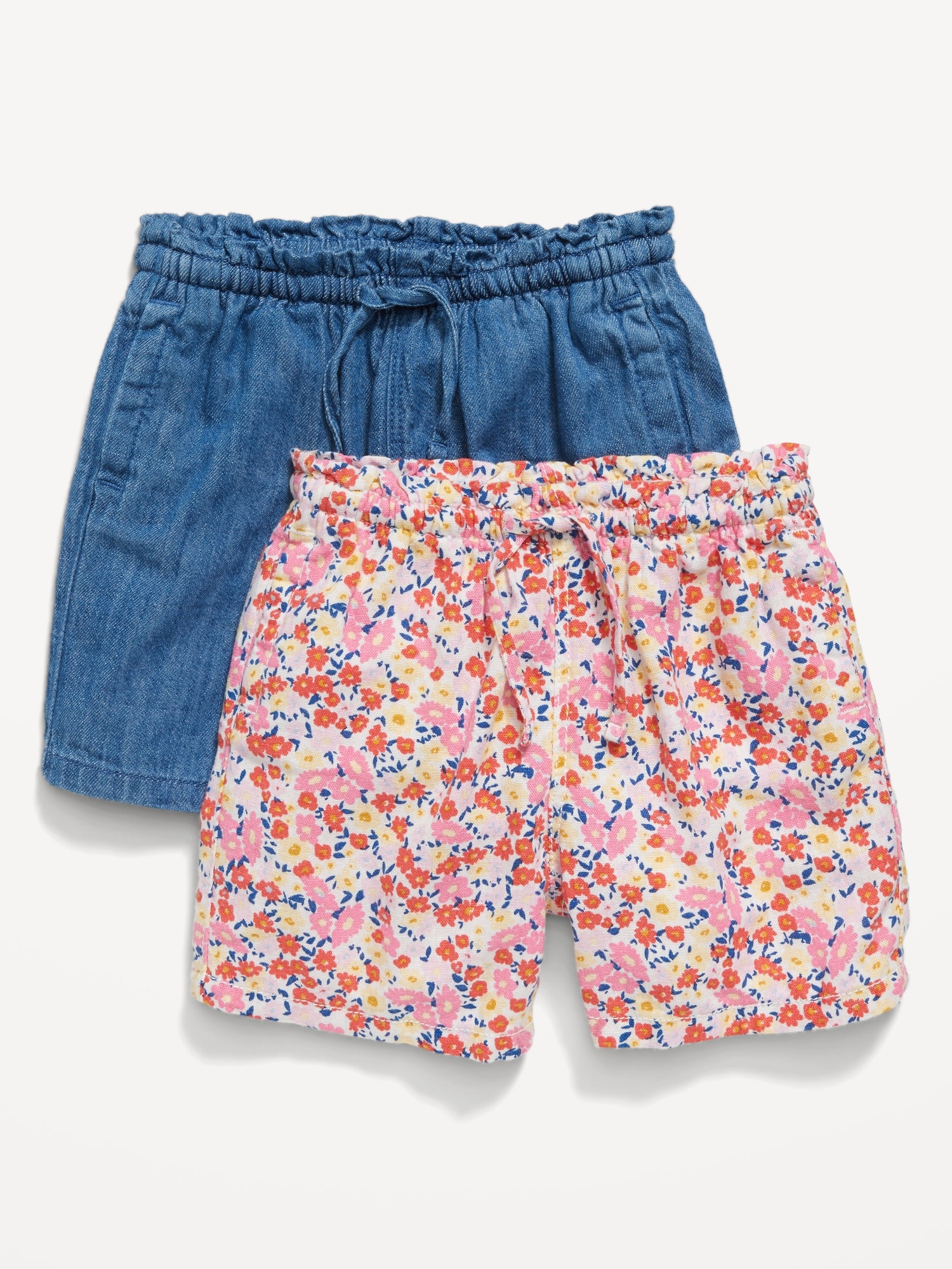 올드네이비 Linen-Blend Pull-On Shorts 2-Pack for Toddler Girls Hot Deal