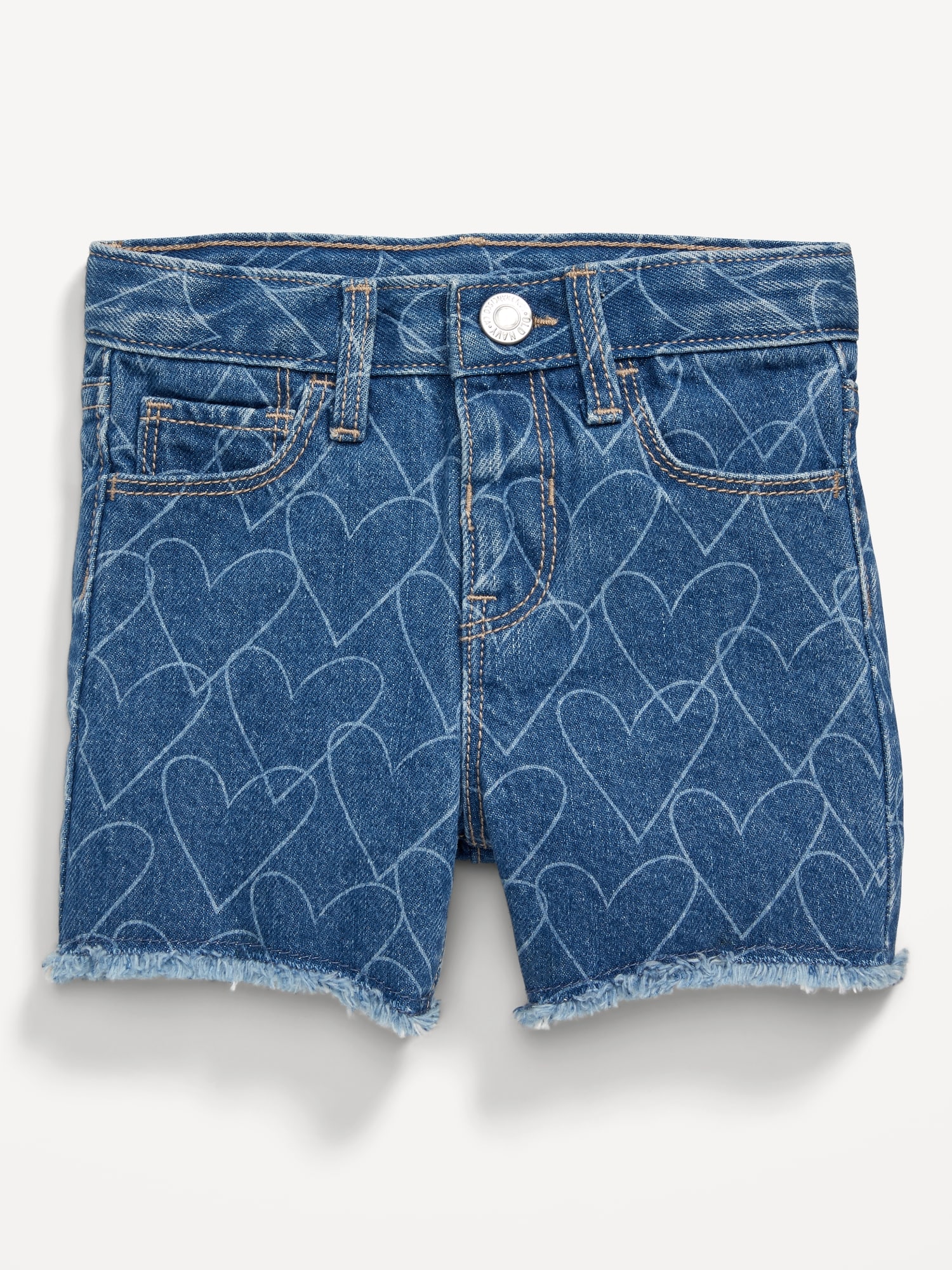 High-Waisted Frayed-Hem Jean Shorts for Toddler Girls Hot Deal