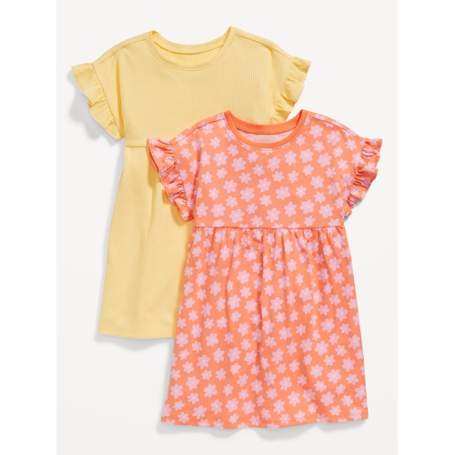 올드네이비 Flutter-Sleeve Dress 2-Pack for Toddler Girls Hot Deal