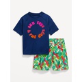 Graphic Rashguard Swim Top & Trunks for Toddler Boys Hot Deal