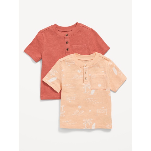 올드네이비 Short-Sleeve Pocket Henley T-Shirt 2-Pack for Toddler Boys Hot Deal