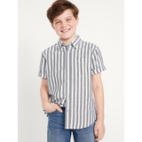 Printed Short-Sleeve Oxford Shirt for Boys