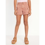 Cargo-Pocket Twill Shorts for Girls Hot Deal