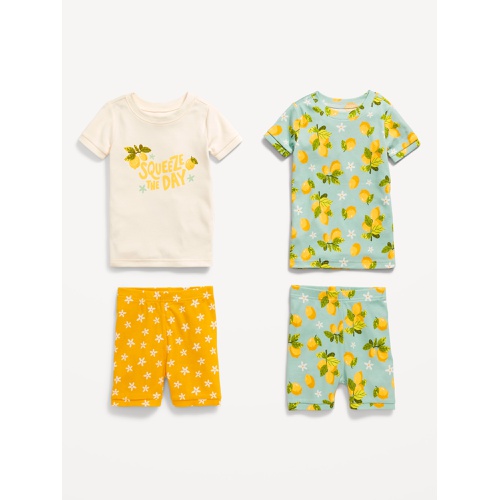 올드네이비 Unisex 4-Piece Printed Snug-Fit Pajama Set for Toddler & Baby Hot Deal