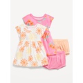 Short-Sleeve Dress and Bloomers Set for Baby Hot Deal