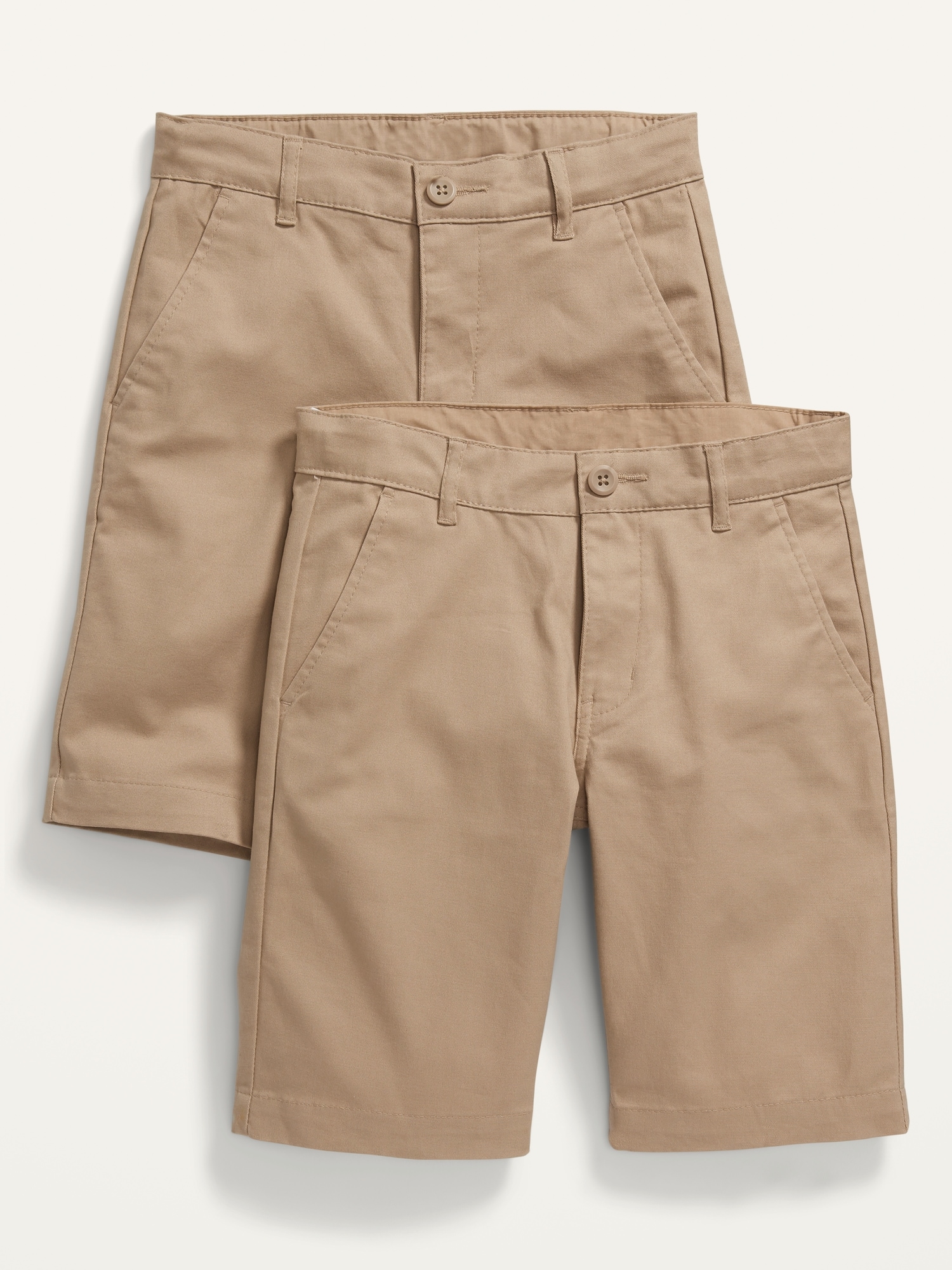 Straight Uniform Shorts 2-Pack for Boys (At Knee)
