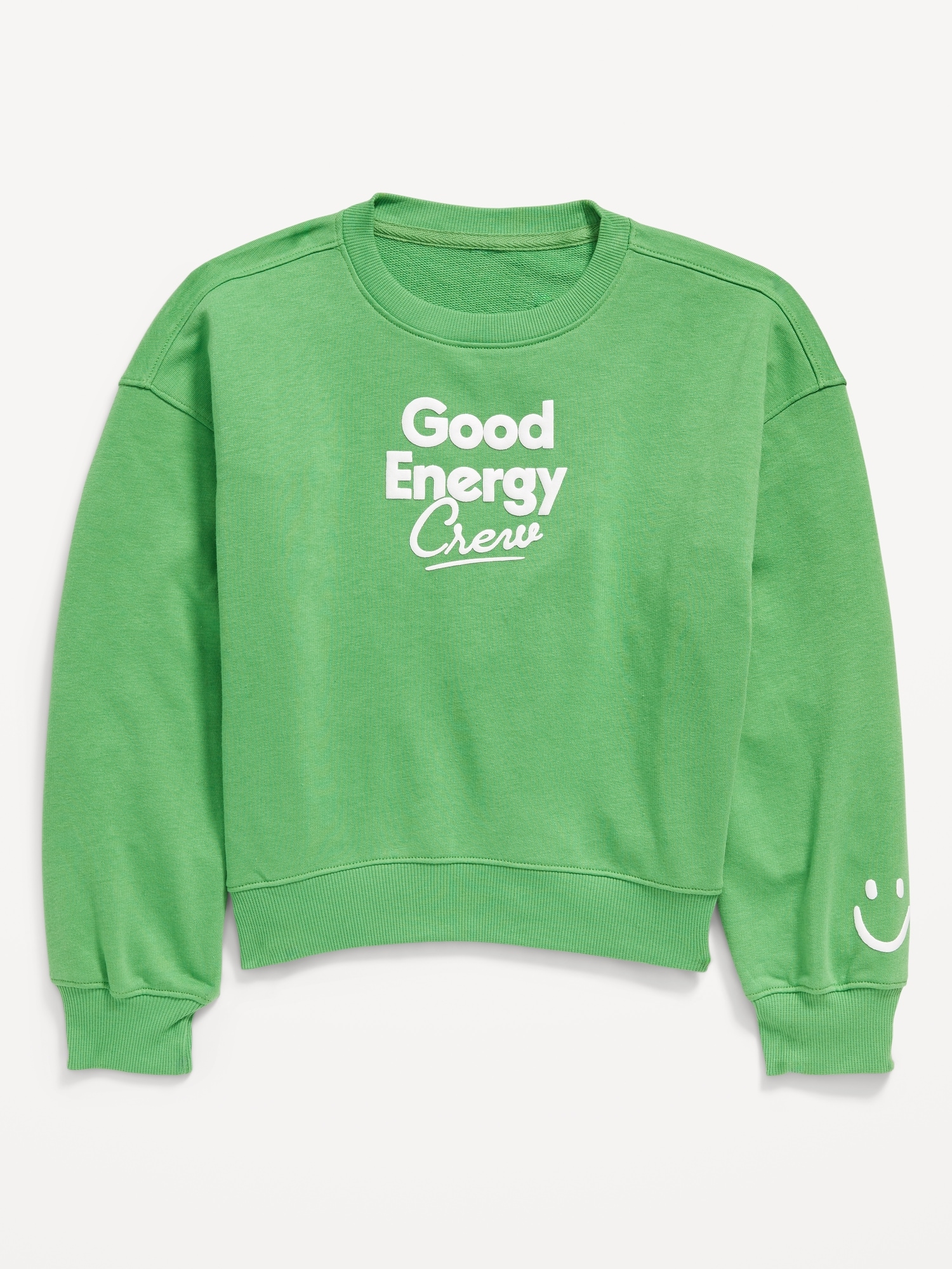 올드네이비 Slouchy Crew-Neck Graphic Sweatshirt for Girls