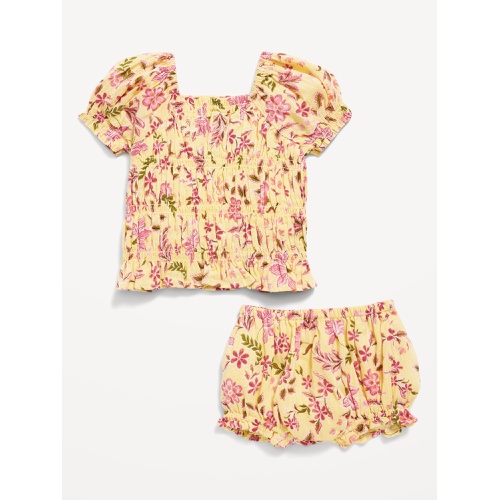 올드네이비 Smocked Top & Bloomer Shorts Set for Baby Hot Deal