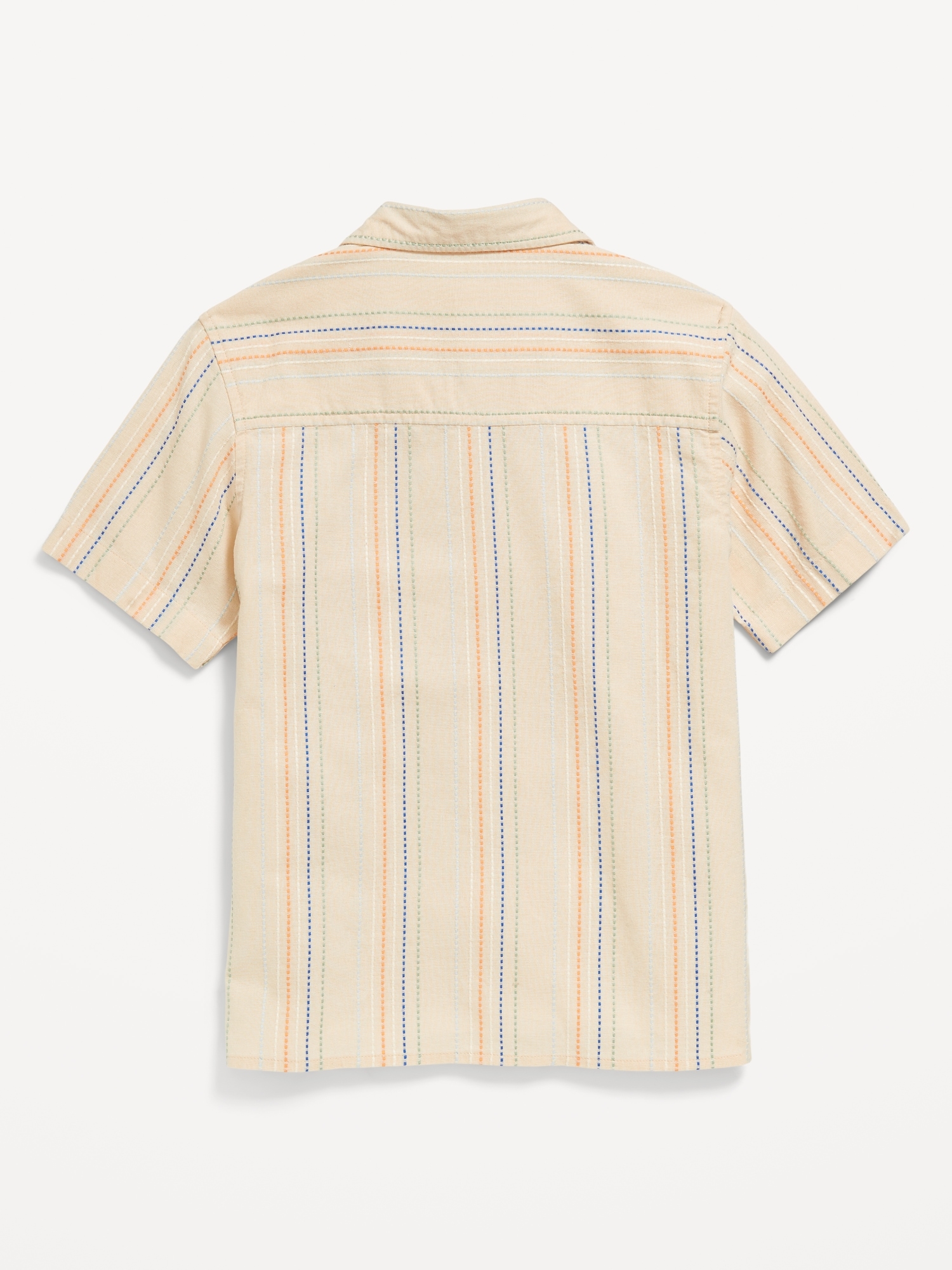 올드네이비 Printed Short-Sleeve Linen-Blend Pocket Shirt for Boys