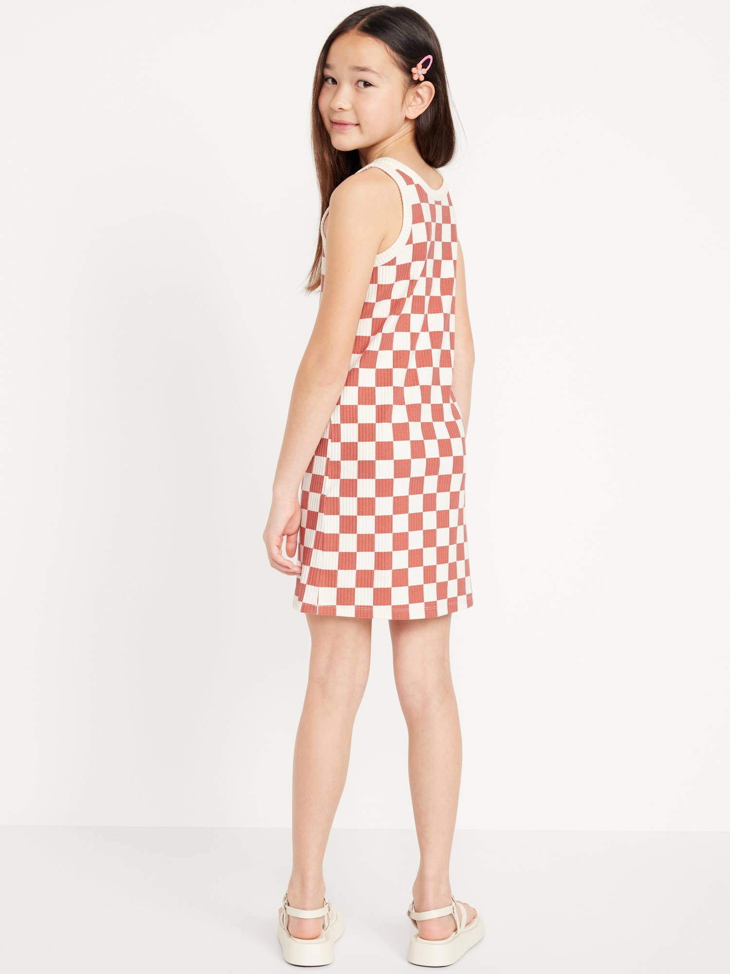 올드네이비 Printed Sleeveless Rib-Knit Dress for Girls Hot Deal